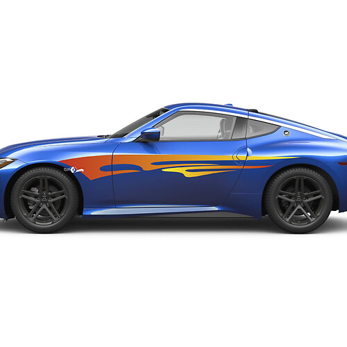 Kit de calcomanía a cuadros de rayas laterales para Nissan Z Sport
