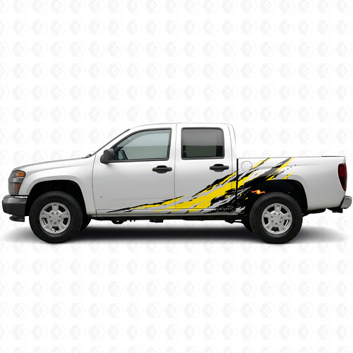 Vinilos rayados desgastados para puerta antisalpicaduras y laterales de caja para Chevrolet Colorado 1ª generación 2004-2012