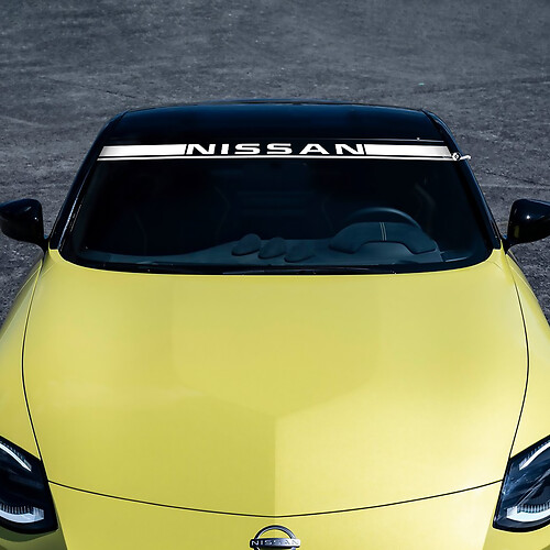 Pegatina de calcomanía de rayas de parabrisas para Nissan Z Sport
