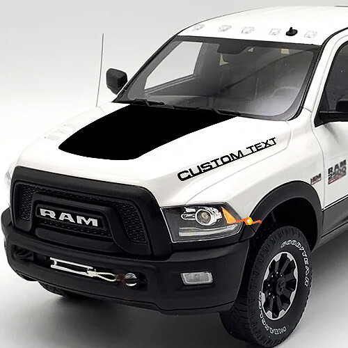 Kit de Vinilos de Calcomanías para Capó con Texto Personalizado y Efecto Blackout para Dodge Ram 2500_1