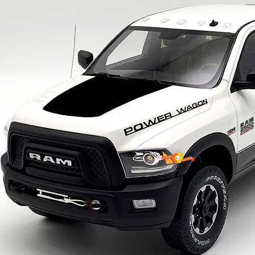 Kit de Vinilos para Capó en Estilo Power Wagon en Negro para Dodge Ram 2500