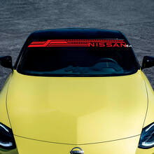 Calcomanía de vinilo geométrica con letras de marca para parabrisas para Nissan Z Sport 3