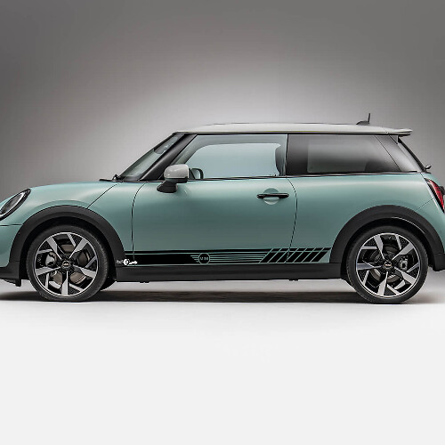 Dispal de gráficos de rayas de carreras laterales para Mini Cooper S
