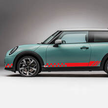 Calcomanía gráfica de rayas a cuadros de carrera para el lado de la bandera para Mini Cooper S 3
