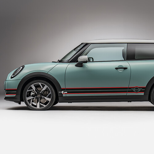Carreras laterales de 2 colores Decal de gráficos de rayas para Mini Cooper S
