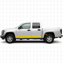 Vinilos de franjas topográficas para puerta y panel de faldón para Chevrolet Colorado 1.ª generación 2004-2012_3