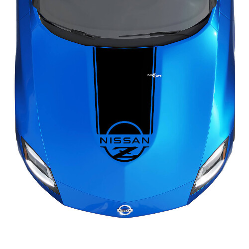 Vinilo adhesivo de franja en capó con logotipo de la marca para Nissan Z Sport