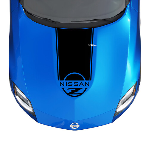 Kit de calcomanía de rayas a cuadros de capucha para Nissan Z Sport
