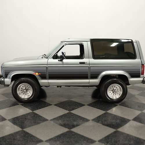 Combina puerta lateral de las sombras gris retro calcomanías de vinilo de rayas vintage para Ford Bronco 1984
