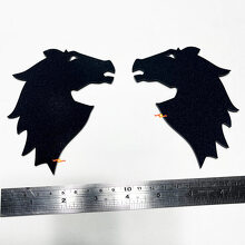 Bronco Head Fender Insignias Tailgate Emblem 3d Insignia negra mate
 7