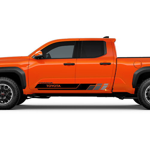 Puertas laterales Rayas de panel de balancín Seginas de vinilo Kit de calcomanía para Toyota Tacoma

