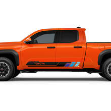 Puertas laterales Rayas de panel de balancín Seginas de vinilo Kit de calcomanía para Toyota Tacoma
 2