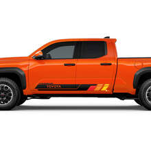 Kit de vinilos adhesivos con rayas laterales estilo retro para Toyota Tacoma_3