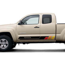 Kit de vinilos adhesivos con rayas laterales estilo retro para Toyota Tacoma_4
