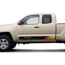 Puertas laterales Rayas de panel de balancín Seginas de vinilo Kit de calcomanía para Toyota Tacoma
 4