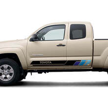 Kit de vinilos adhesivos con rayas laterales estilo retro para Toyota Tacoma_5