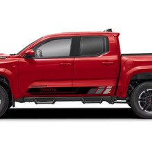 Puertas laterales Rayas de panel de balancín Seginas de vinilo Kit de calcomanía para Toyota Tacoma
 7