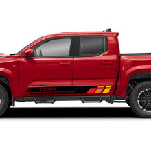 Puertas laterales Rayas de panel de balancín Seginas de vinilo Kit de calcomanía para Toyota Tacoma
 8