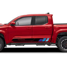 Kit de vinilos adhesivos con rayas laterales estilo retro para Toyota Tacoma_9