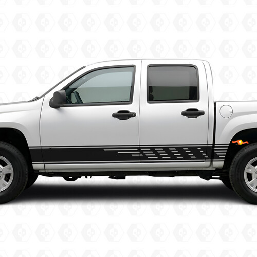 Vinilos con ranuras escalonadas para puerta y panel de faldón para Chevrolet Colorado 1ª generación 2004-2012