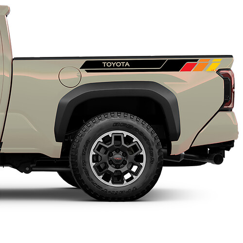 Kit de calcomanía de calcomanías de vinilo Patrimonio de Striegas de Bedside para Toyota Tacoma
