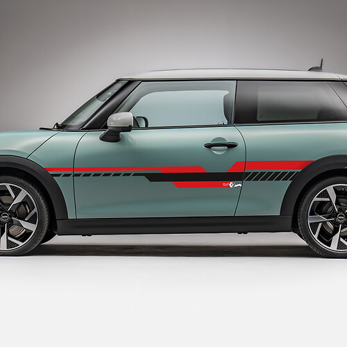 Side Racing 2 Colors Stripes Graphics Decal para Mini Cooper S 3
