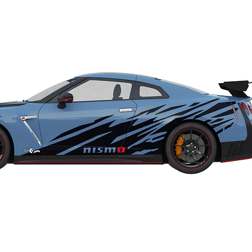 Gráficos laterales 2x Kit de calcomanía de línea de rayas NISMO para Nissan GT-R
