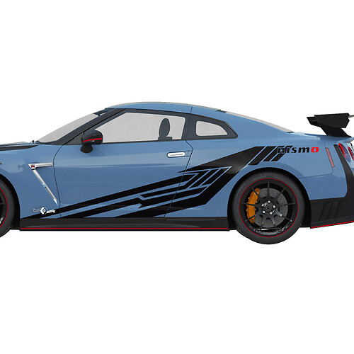 Gráficos laterales Kit de calcomanía de línea de rayas NISMO para Nissan GT-R
