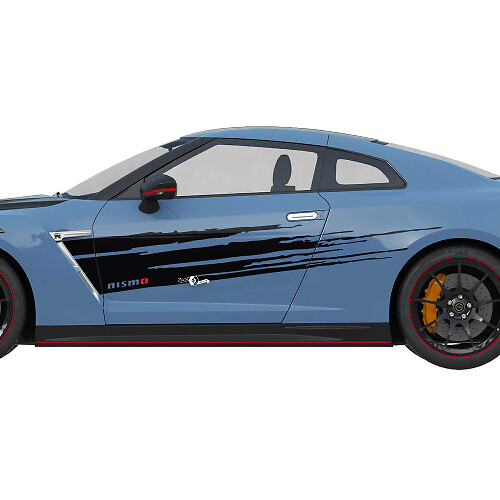 Gráficos angustiados laterales Kit de calcomanía de estilo Nismo para Nissan GT-R
 1