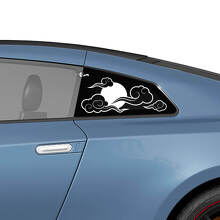 Kit de calcomanías gráficas para ventana trasera lateral Sol Naciente japonés para Nissan GT-R 3