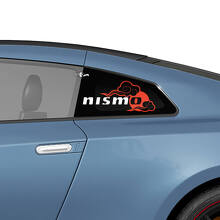 Ventana trasera lateral NISMO Estilo gráfico Kit de calcomanías de calcomanías para Nissan GT-R
 2