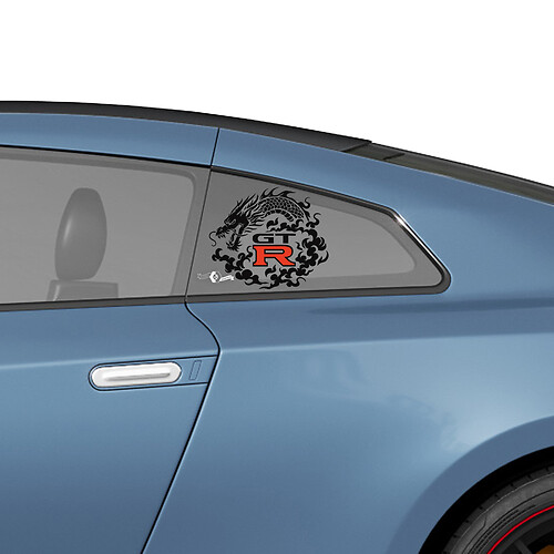 Ventana trasera lateral NISMO Estilo gráfico Kit de calcomanías de calcomanías para Nissan GT-R
