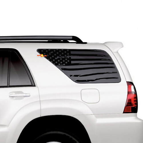 Ventana del cuarto lateral Flagal Montañas Patrióticas Pegatinas de vinilo Sunset Kit de calcomanía para Toyota 4Runner
