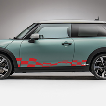 Decal de gráficos de rayas a cuadros de carreras laterales para Mini Cooper S 2
 3