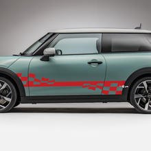 Decal de gráficos de rayas a cuadros de carreras laterales para Mini Cooper S 3
 3