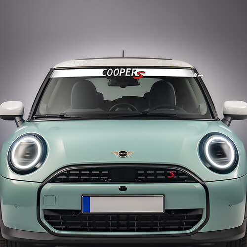 Wandshield Cooper S Vinyl Graphics Decal Sticker para Mini Cooper S
 1