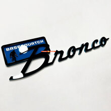 Bronco Sasquatch Fender Insignias Tailgate Emblem 3d Insignia negra vs azul
 5