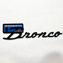 Bronco Sasquatch Fender Insignias Tailgate Emblem 3d Insignia negra vs azul
 7