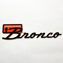 Insignias de guardabarros de diamantes de Bronco Tailgate Emblema 3D Badge Negro Vs Naranja
 2