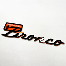 Insignias de guardabarros de diamantes de Bronco Tailgate Emblema 3D Badge Negro Vs Naranja
 3