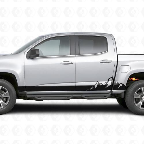 Pegatinas de vinilo de gama montañosa para puertas y paneles bajos para Chevrolet Colorado 2ª generación 2015-2022