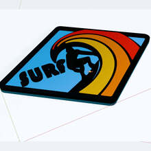 Surf Surfing Edition Insignias Fender Emblema 3D Insignia
 2