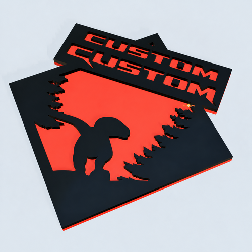 Raptor Edition Custom Forest Dinosaur 3D — Emblema (guardabarros, portón trasero) para Ford Bronco
