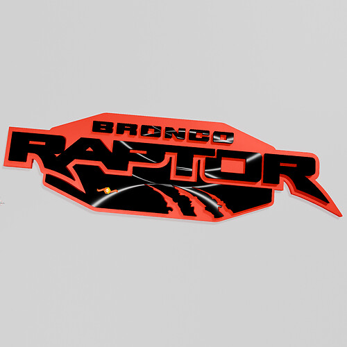 Insignias de guardabarros de Bronco Raptor Edition Emblema 3D Insignia
 1