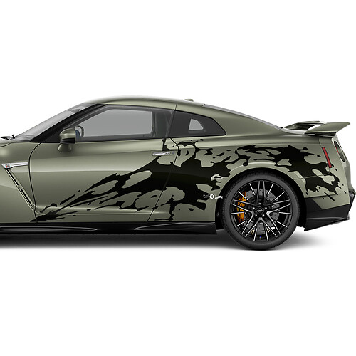 Kit de calcomanía de rayas de gráficos de sangre de los lados para Nissan GT-R
