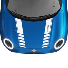 Sticulante de gráficos de calcomanías de rally de rayas de capó para mini cooper s
 2