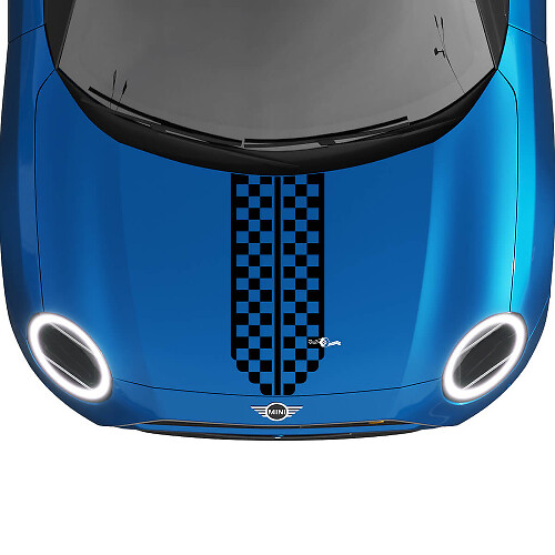 Mini Hood Racing Central Stripe Rally Decal Graphics Sticker para Mini Cooper
