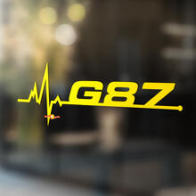 BMW G87 está en mi corazón de corazón de la ventana de pulso de mi corazón calcomanías gráficas
 3