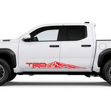 Calcomanías de paneles laterales tipo faldón para puerta con diseño de montañas TRD off Road para Toyota Tacoma 4ª generación 2