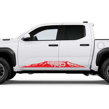 Calcomanías de panel lateral de puerta TRD off Road Mountains Rocker 2 para Toyota Tacoma 4ª generación 3